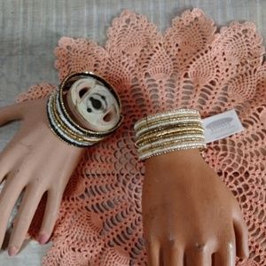 NWT Icon Collection Superb  Beaded Cuff Bracelets Bundle of Two